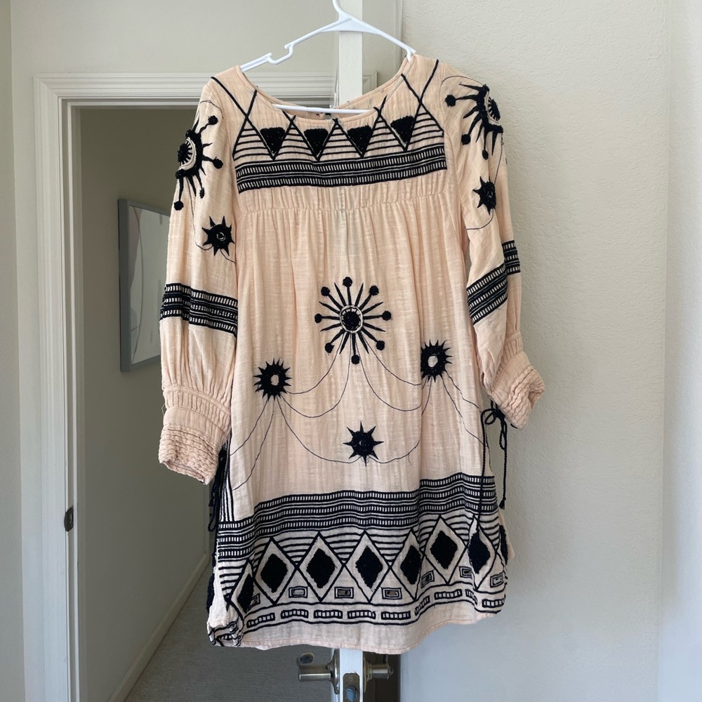 Free People New Romantics Embroidered Tunic